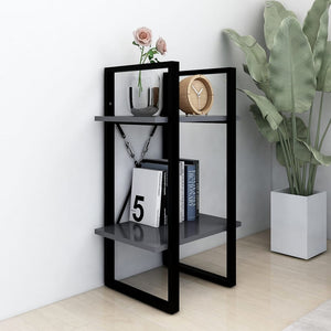 Libreria a 2 Ripiani Grigia 40x30x70 cm in Truciolato cod mxl 10040