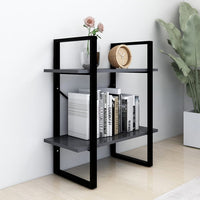 Libreria a 2 Ripiani Grigia 60x30x70 cm in Truciolato cod mxl 10471