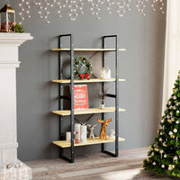 Libreria a 4 Ripiani 80x30x140 cm in Massello di Pino cod mxl 16703