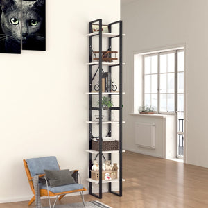 Libreria a 6 Ripiani Bianca 40x30x210 cm in Legno Multistrato cod mxl 17043