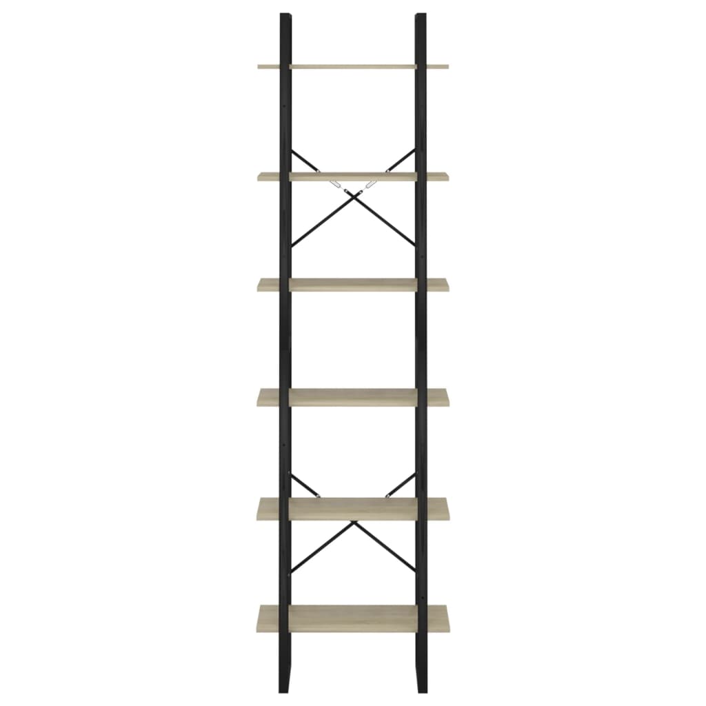 Scaffale Portaoggetti Sonoma 60x30x210 cm in Legno Multistrato cod mxl 19405