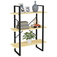 Libreria a 3 Ripiani 80x30x105 cm in Legno Massello di Pino cod mxl 33778