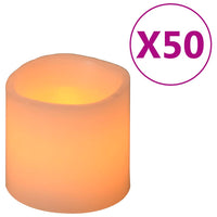 Candele Elettriche a LED 50 pz Bianco Caldo 335831