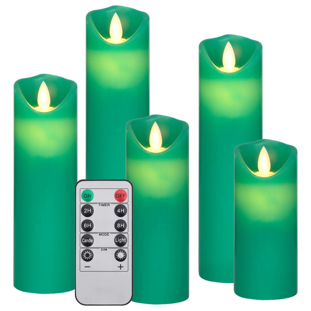 Set Candele Elettriche LED 5 pz con Telecomando Bianco Caldo cod mxl 67612