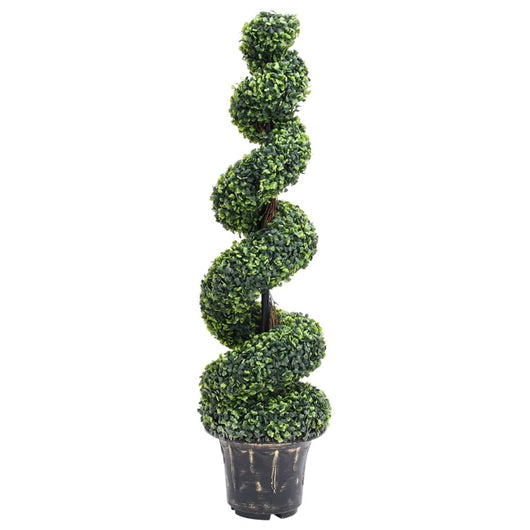 Pianta di Bosso Artificiale a Spirale con Vaso Verde 117 cm cod mxl 72965