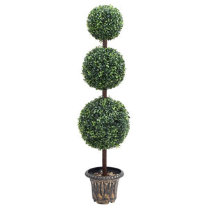 Pianta di Bosso Artificiale a Sfera con Vaso Verde 118 cm cod mxl 62677