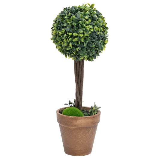 Piante di Bosso Artificiale 2 pz a Sfera con Vaso Verde 41 cm cod mxl 66347