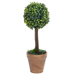 Piante di Bosso Artificiale 2 pz a Sfera con Vaso Verde 56 cm 336517