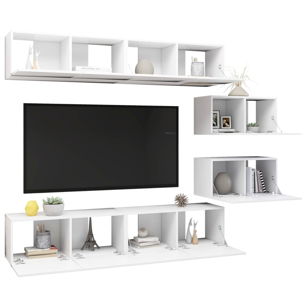 Set Mobile TV 6 pz Bianco in Truciolato cod mxl 14688