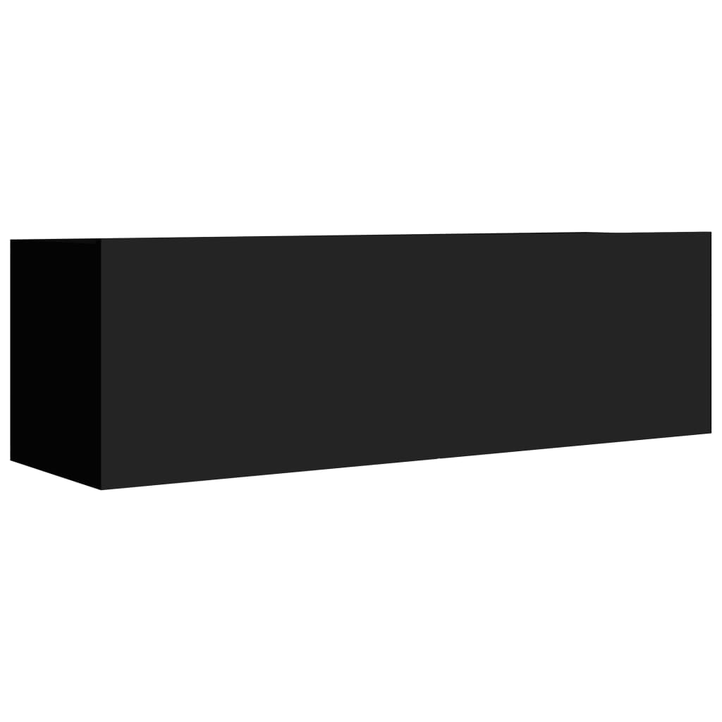 Mobili TV 4 pz Nero 100x30x30 cm in Truciolato 3078746