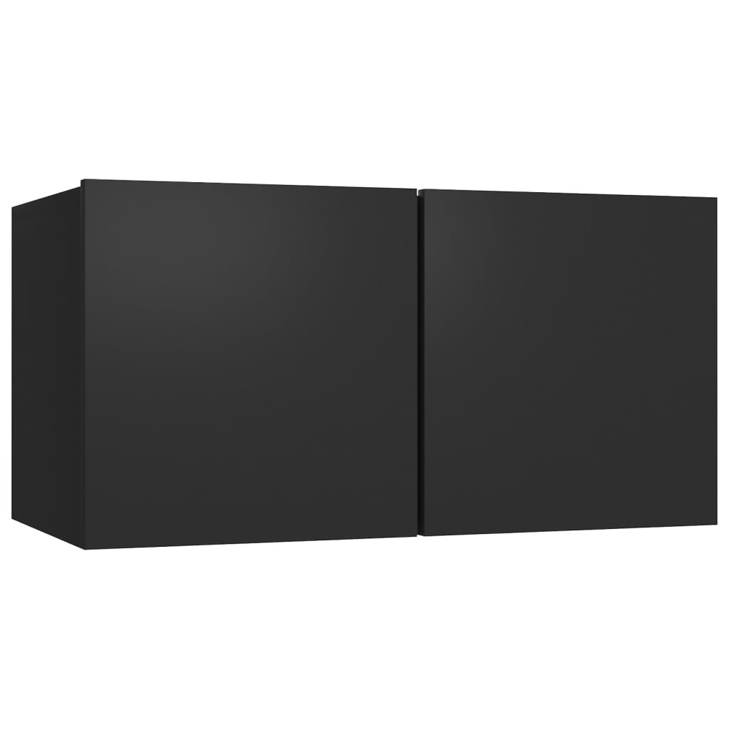 Set di Mobili Porta TV 8 pz Nero in Legno Multistrato 3078796