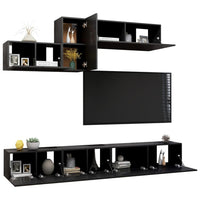 Set Mobile TV 6 pz Nero in Truciolato 3078835