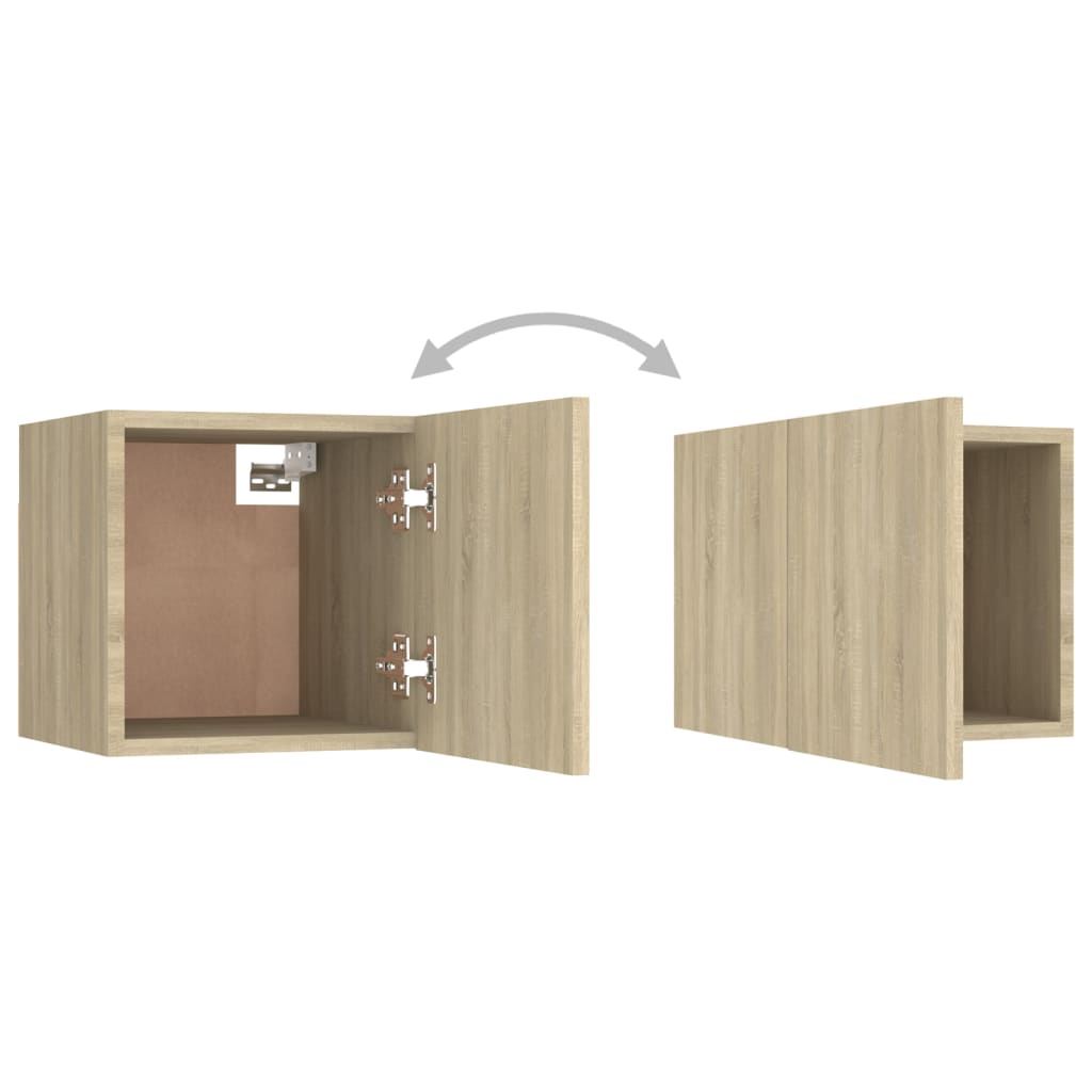 Set Porta TV 10 pz Rovere Sonoma in Truciolato 3078962