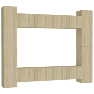 Set Porta TV 8 pz Rovere Sonoma in Truciolato cod mxl 11717