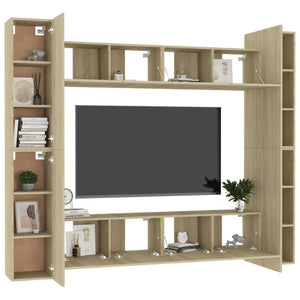 Set Porta TV 8 pz Rovere Sonoma in Truciolato cod mxl 11717