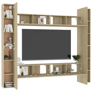 Set Porta TV 8 pz Rovere Sonoma in Truciolato cod mxl 33835