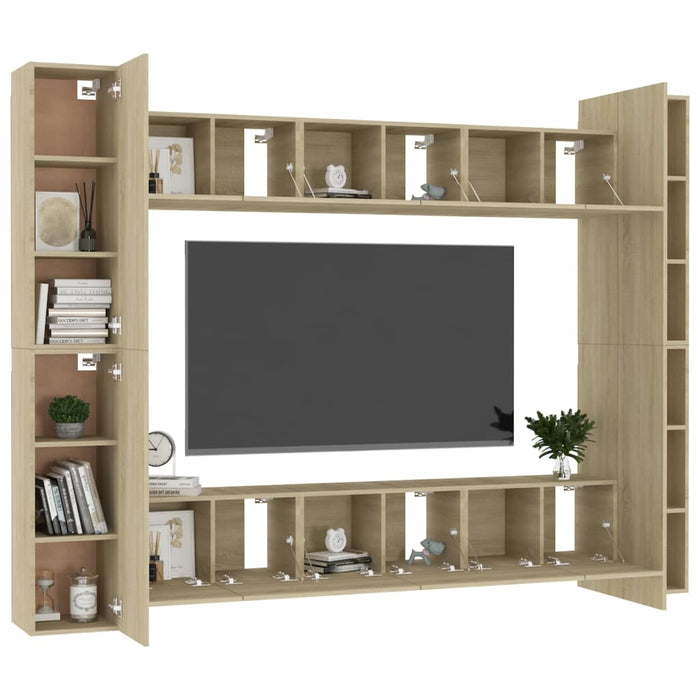 Set Porta TV 10 pz Rovere Sonoma in Truciolato cod mxl 6857