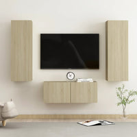 Set Porta TV 3 pz Rovere Sonoma in Truciolato cod mxl 9569