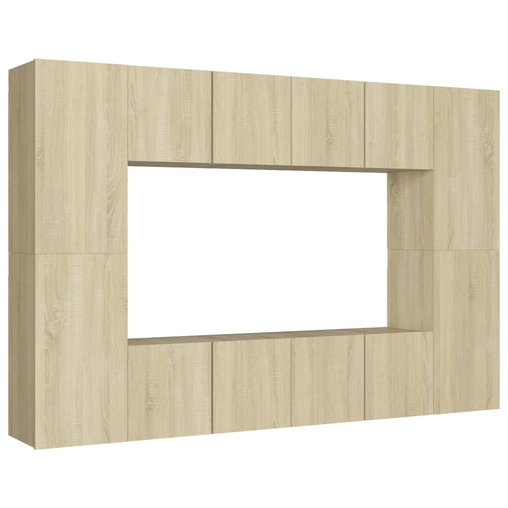 Set di Mobili Porta TV 8 pz Rovere Sonoma in Legno Multistratocod mxl 96869