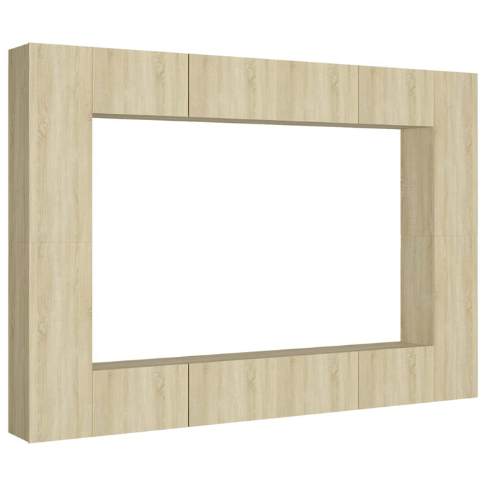 Set Porta TV 8 pz Rovere Sonoma in Truciolato cod mxl 18236