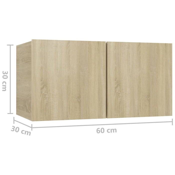 Set Porta TV 7 pz Rovere Sonoma in Truciolato  cod mxl 34048