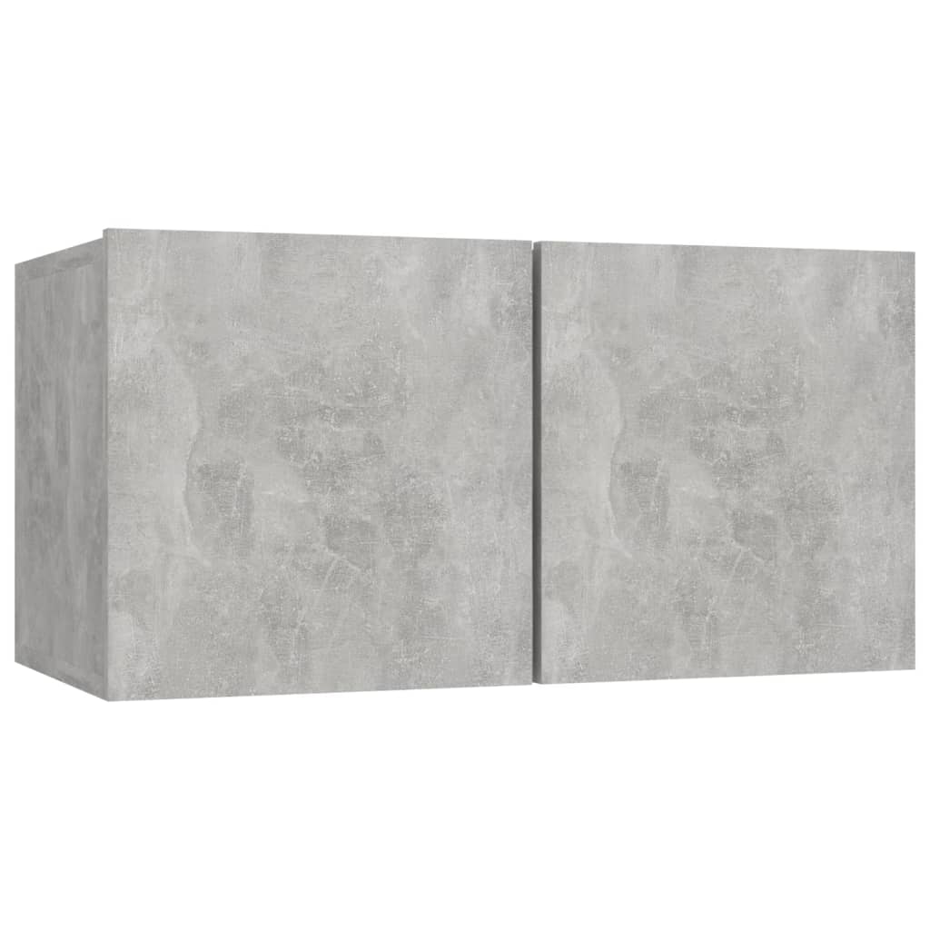 Mobili TV 4 pz Grigio Cemento 60x30x30 cm in Truciolato cod mxl 18882