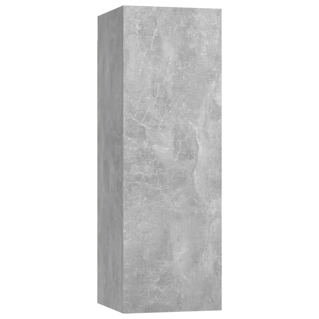 Mobili TV 4 pz Grigio Cemento 30,5x30x90 cm in Truciolato cod mxl 23541