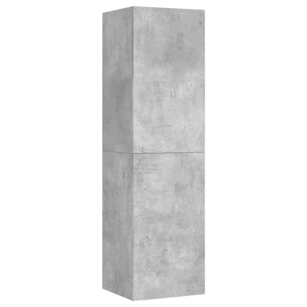 Mobili TV 4 pz Grigio Cemento 30,5x30x110 cm in Truciolato 3079162