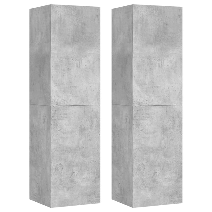 Mobili TV 4 pz Grigio Cemento 30,5x30x110 cm in Truciolato 3079162