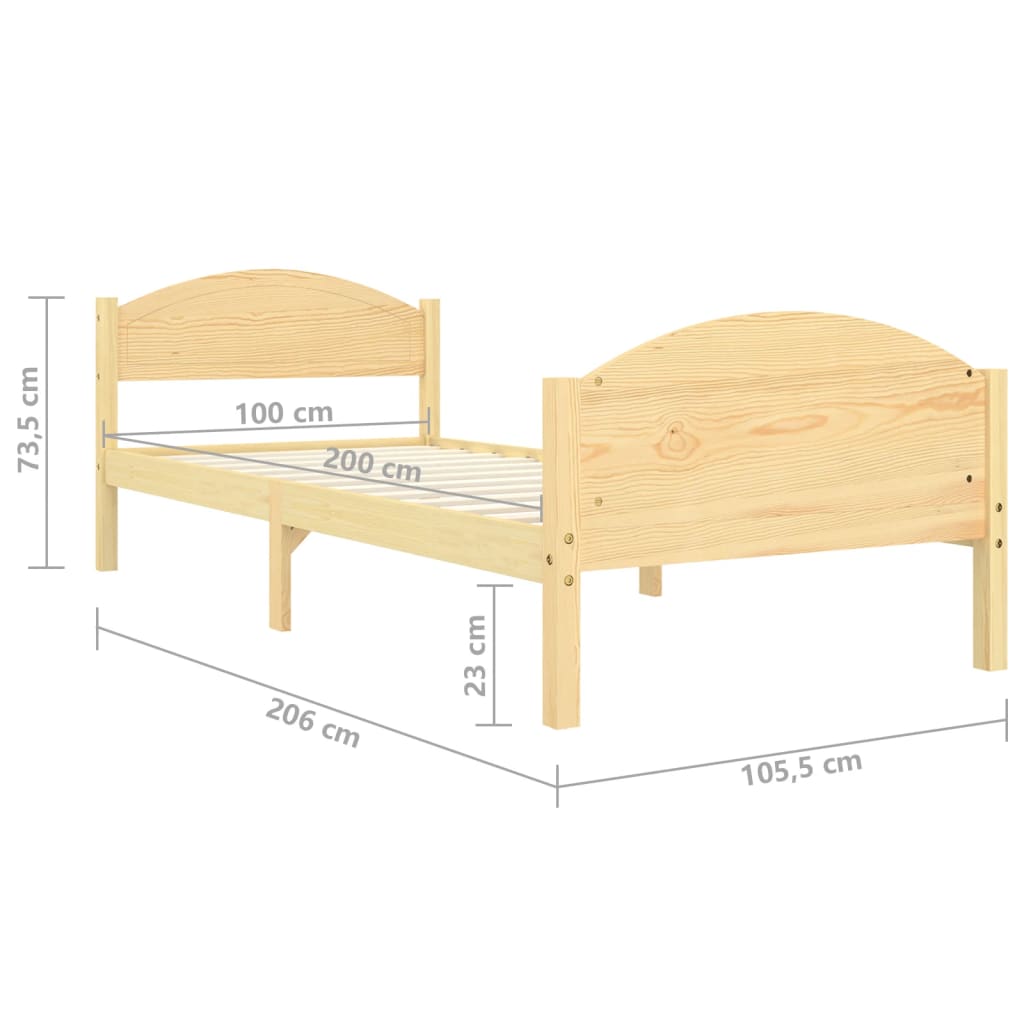 Giroletto in Legno Massello di Pino 100x200 cm 322027