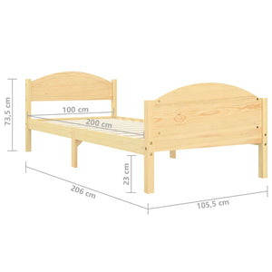 Giroletto in Legno Massello di Pino 100x200 cm 322027