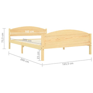 Giroletto in Legno Massello di Pino 160x200 cm 322030