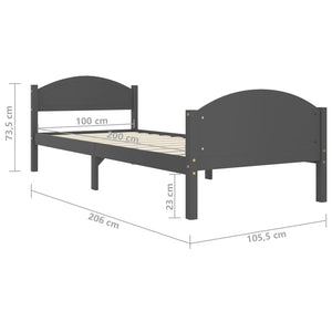 Giroletto Grigio Scuro in Legno Massello di Pino 100x200 cm cod mxl 53786