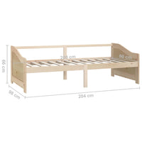 Divano Letto a 3 Posti in Legno Massello di Pino 90x200cm cod mxl 54762