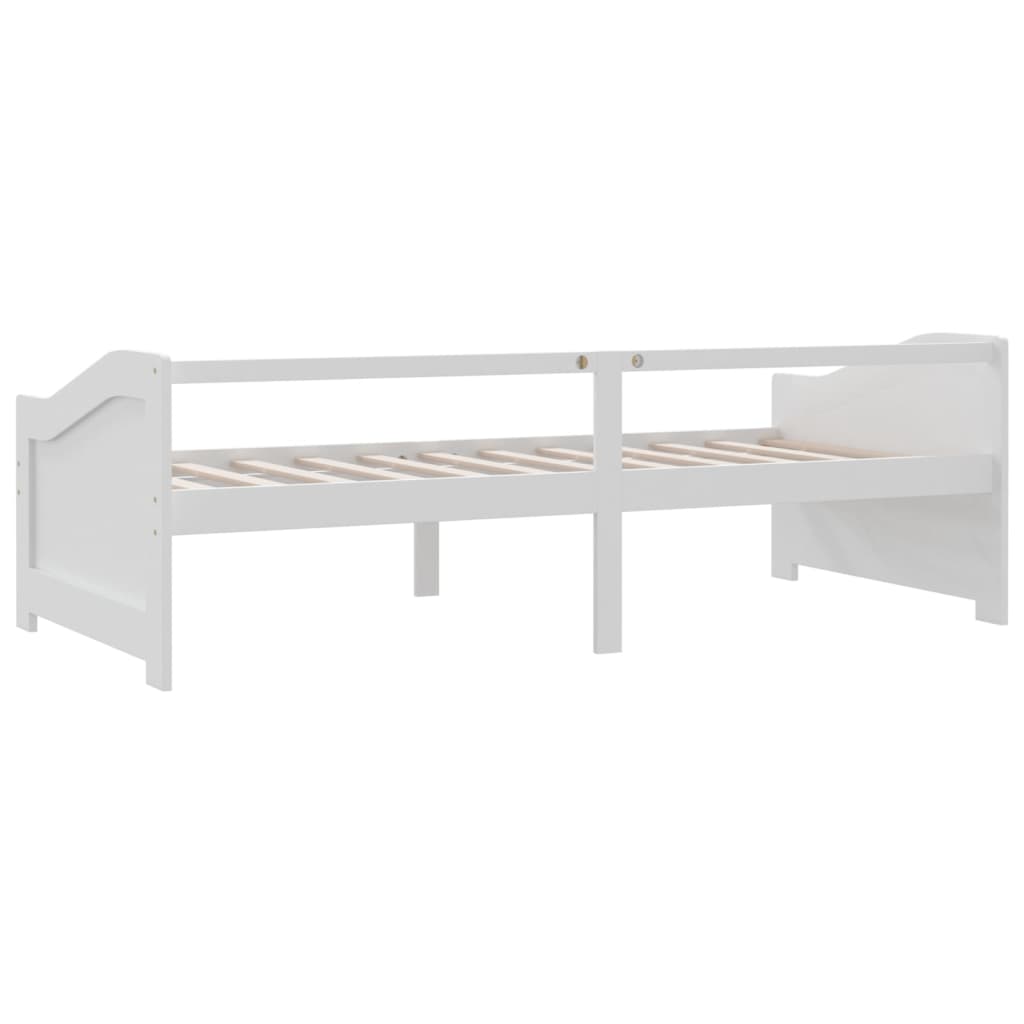 Divano Letto a 3 Posti Bianco Legno Massello di Pino 90x200cm cod mxl 59215