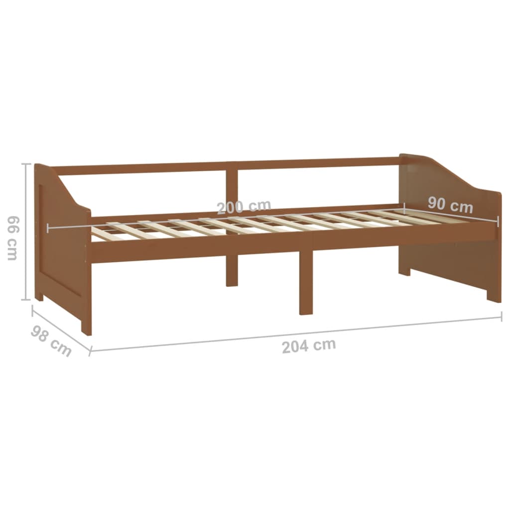 Divano Letto a 3 Posti Miele in Legno Massello di Pino 90x200cm cod mxl 54816