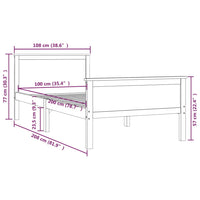 Giroletto in Legno Massello di Pino 100x200 cm 322175