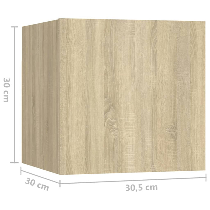 Comodino Rovere Sonoma 30,5x30x30 cm in Truciolato cod mxl 31023