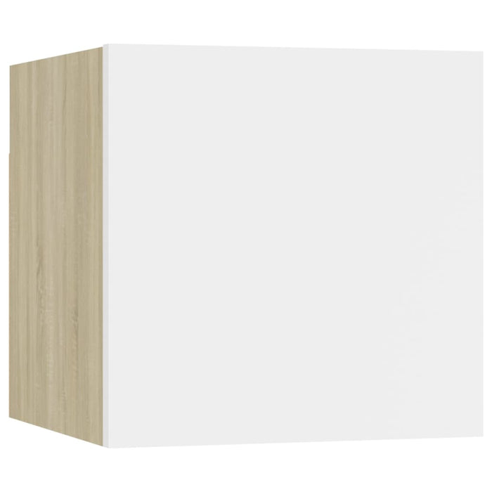 Comodini 2 pz Bianco Rovere Sonoma 30,5x30x30 cm in Truciolato 3079722