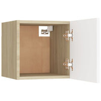 Comodini 2 pz Bianco Rovere Sonoma 30,5x30x30 cm in Truciolato 3079722