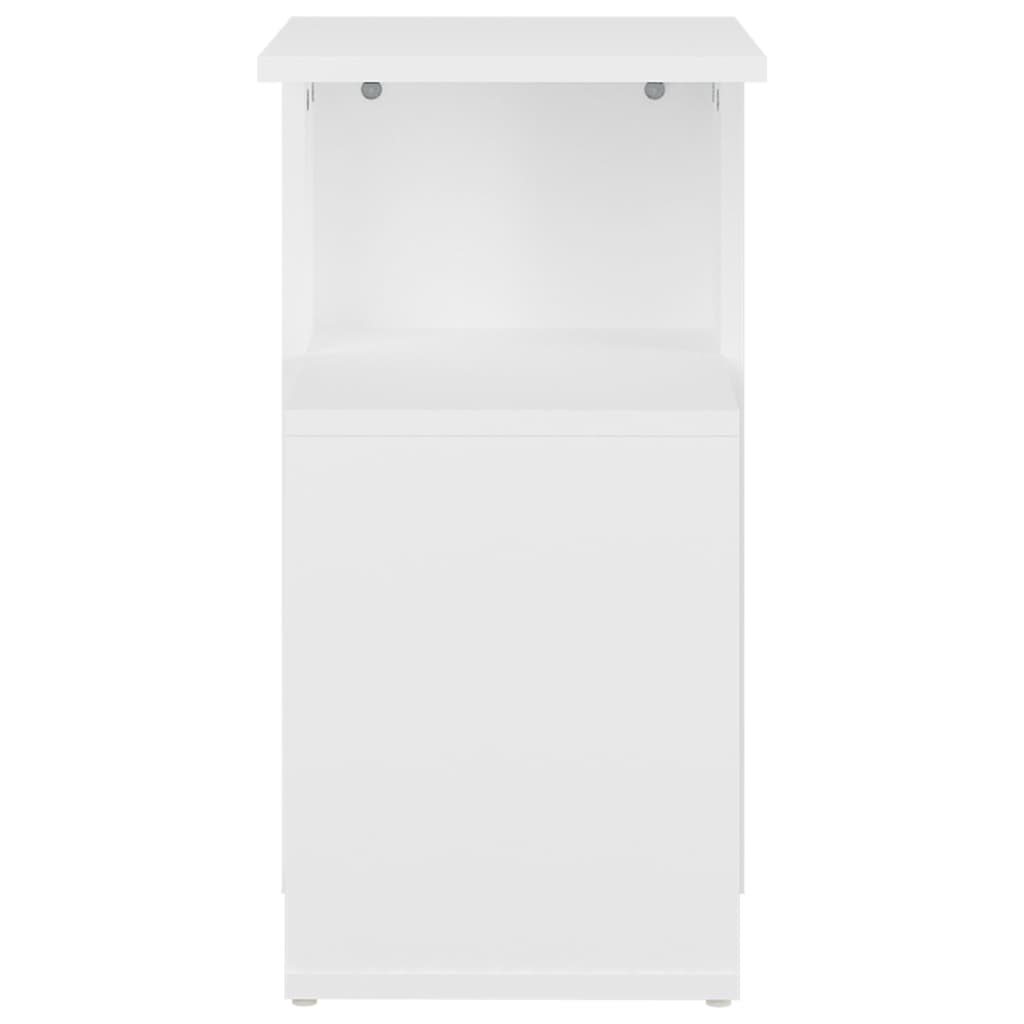 Tavolino da Salotto Bianco 36x30x56 cm in Legno Multistrato cod mxl 10371