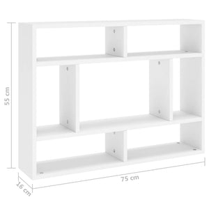 Scaffale a Parete Bianco 75x16x55 cm in in Multistrato