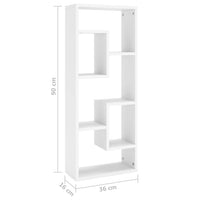 Scaffale a Parete Bianco 36x16x90 cm in Truciolato