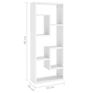 Scaffale a Parete Bianco 36x16x90 cm in Truciolato