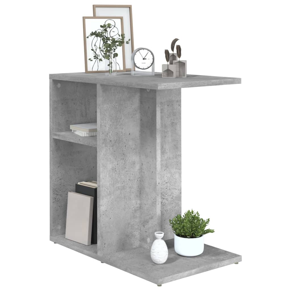 Tavolino Grigio Cemento 50x30x50 cm in Truciolato 803024