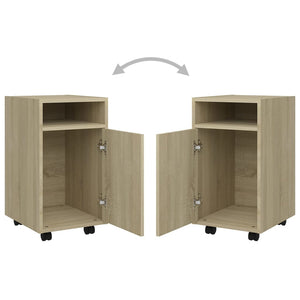 Credenza con Ruote Rovere Sonoma 33x38x60 cm Legno Multistrato 803050