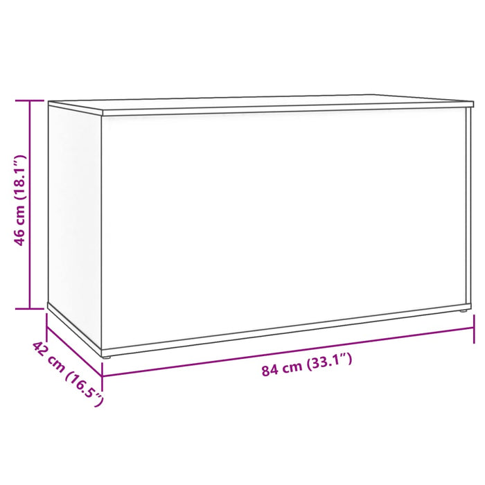 Cassapanca Bianca 84x42x46 cm in Legno Ingegnerizzato cod mxl 49545