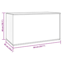 Cassapanca Bianca 84x42x46 cm in Legno Ingegnerizzato 803056