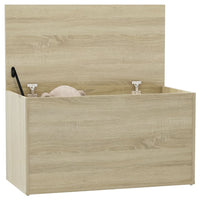 Cassapanca Rovere Sonoma 84x42x46 cm in Legno Ingegnerizzato cod mxl 48471