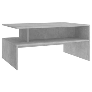 Tavolino da Salotto Grigio Cemento 90x60x42,5 cm in Truciolato 803258